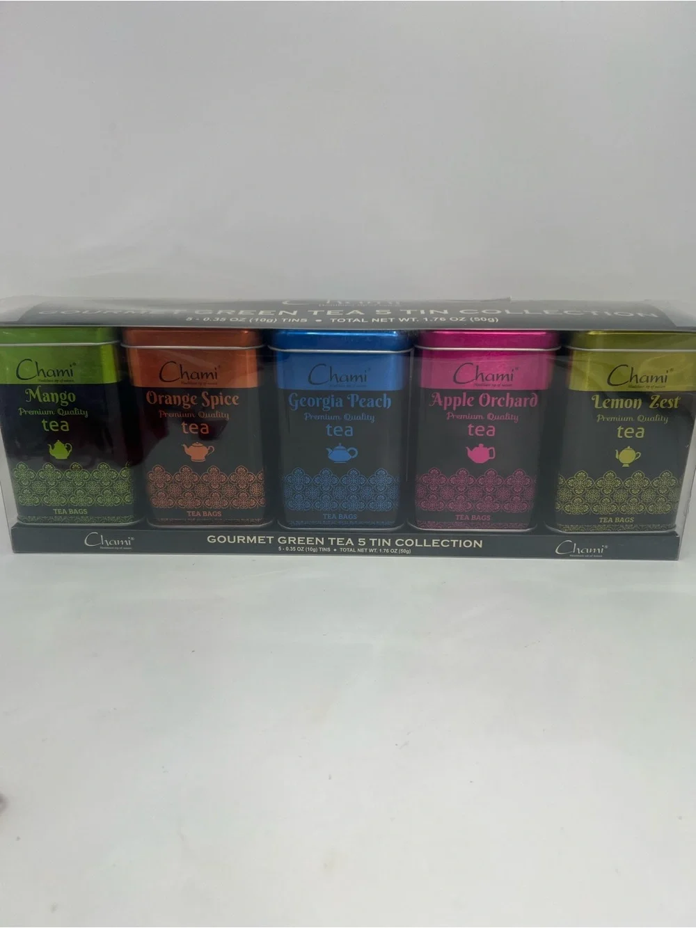 Chami Gourmet Green Tea 5 Tin Collection Premium Quality Tea Collectible Tin New